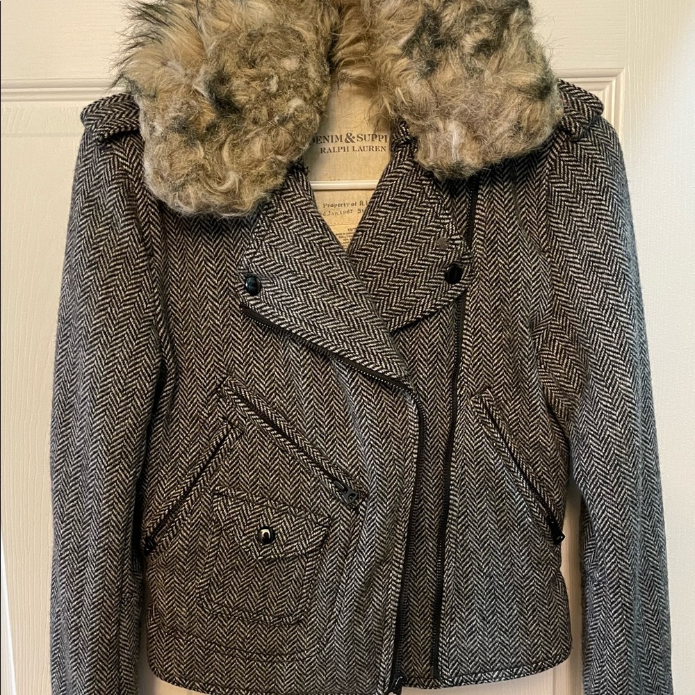 Ralph Lauren Winter Jacket with removable collar Women Petite XS